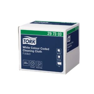 Tork White Colour Coded Cleaning Cloth Folded C/6 – 297303