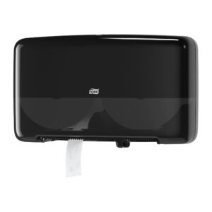 Tork Twin Mini Jumbo Toilet Roll Dispenser T2 Black – 555508