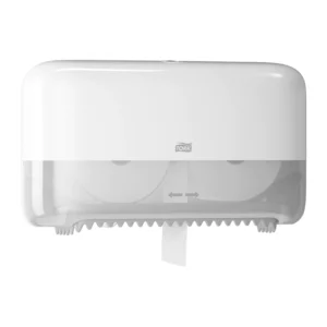 Tork Twin Coreless Mid-Size Toilet Roll Dispenser White T7 – 558040